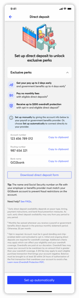 Works direct deposit landing expanded