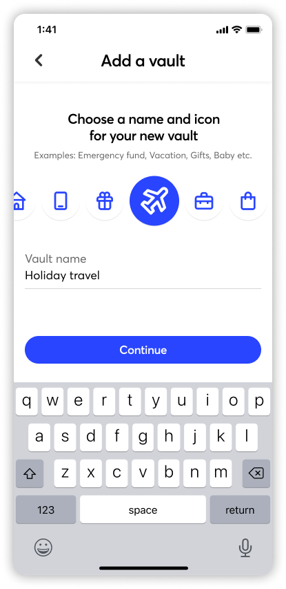 Works add a vault name added